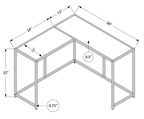 Corner Accent Console Table For Entryway, Unique L-Shaped Design HouseOfZazla
