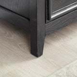 Modern 5-Drawer Black Dresser for Living Room Storage