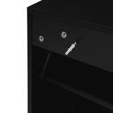 Modern Rattan 3 Door Shoe Rack Cabinet for Entryway