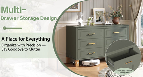 6-Drawer Double Dresser in Olive HouseOfZazla