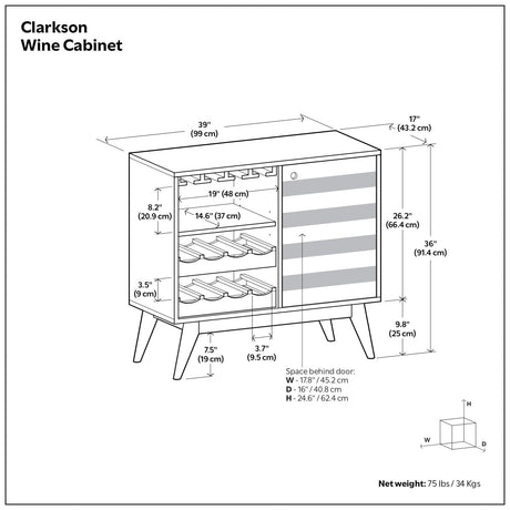 Clarkson - Wine Cabinet - Brown HouseOfZazla