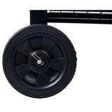 Elevated Mobile Raised Ergonomic Metal Planter Garden Bed With Wheels Powder Coated Steel - Black