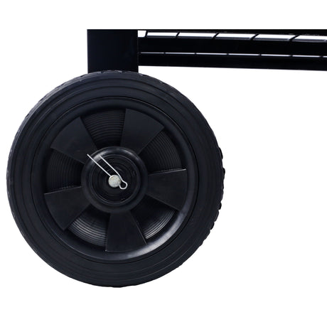 Elevated Mobile Raised Ergonomic Metal Planter Garden Bed With Wheels Powder Coated Steel - Black HouseOfZazla