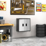 Metal Tool Garage Storage Cabinet with 2 Doors and Lock