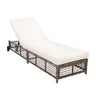 Outdoor Lounge Chair With 5 Position Backrest With Cushion And Wheels HouseOfZazla