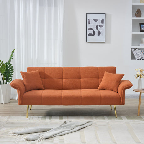 Convertible Double Futon Sofa Bed With Folding Armrests For Living Rooms HouseOfZazla