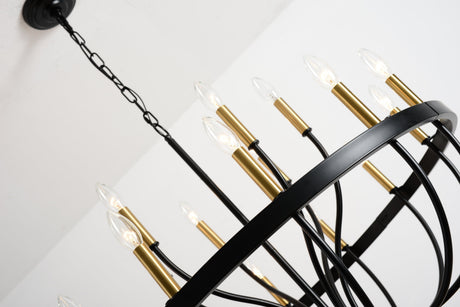 15-Light Industrial Iron Candle Chandelier Modern Farmhouse Pendant Light HouseOfZazla