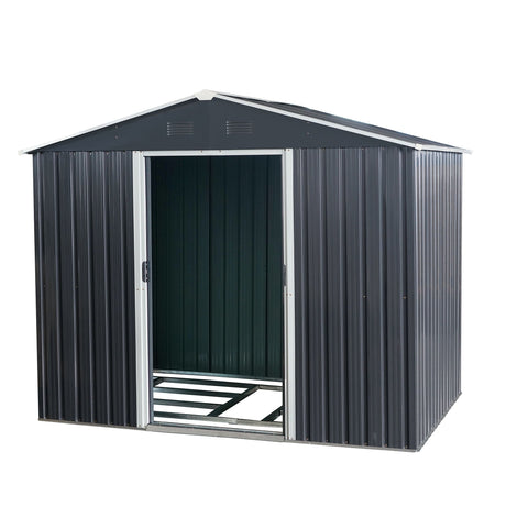 Outdoor Metal Storage Shed With Floor Base HouseOfZazla