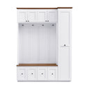 Entryway Hall Tree With Storage Bench, Coat Rack Shoe Bench With Cabinets HouseOfZazla