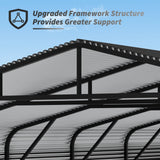 Heavy Duty Carport, All Weather Shelter - Black