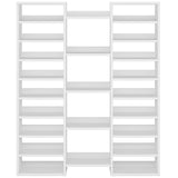 14 Tier Shoe Storage Cabinet With 23 Open Cubbies, 46 Pairs Capacity Entryway Organizer - White