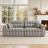 3 Seater, Couch With Throw Pillows For Living Room