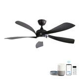 Ceiling Fan with DC Motor and Integrated Light