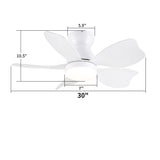 Low Profile Flush Mount Ceiling Fan With Light