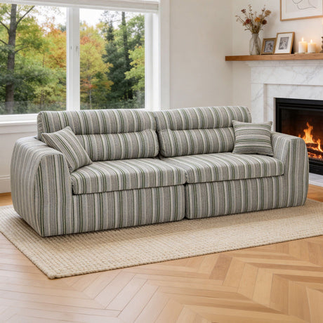 3 Seater, Couch With Throw Pillows For Living Room HouseOfZazla