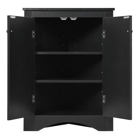 Triangle Bathroom Storage Cabinet With Adjustable Shelves, Freestanding Floor Cabinet For Home Kitchen HouseOfZazla