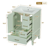 Bathroom Vanity, Modern Bathroom Cabinet With Sink Combo Set, Bathroom Storage Cabinet With A Soft Closing Door And 3 Drawers, Solid Wood Frame