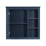 Bathroom Vanity With Medicine Cabinet, Royal Mirror Cabinet, Modern Bathroom Storage Cabinet With 2 Soft Closing Doors And 4 Drawers