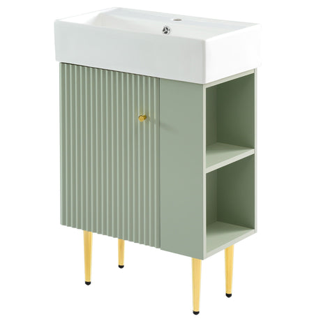 Bathroom Vanity, Combo Cabinet, Bathroom Storage Cabinet, Single Ceramic Sink HouseOfZazla