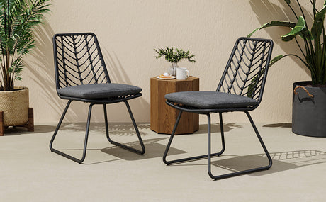 DEJA Chair 2PCS with 2 Cushions, Gray HouseOfZazla