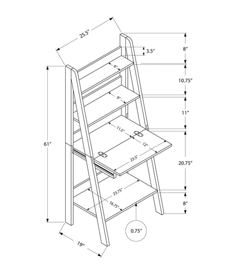 Computer Desk for Home Office with Storage Shelves HouseOfZazla