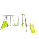 Interesting Six Function Swingset With Net Swing Metal Plastic Safe Swing Set 440Lbs For Outdoor Playground For Age 3+ With 31.5" Net Swing - / HouseOfZazla