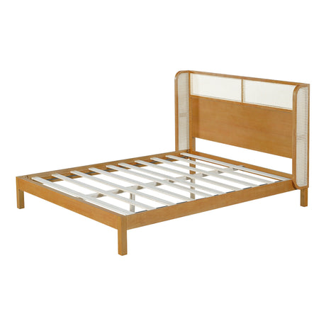 Premium Rubber Wood Platform Queen Bed Frame with Headboard HouseOfZazla
