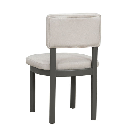 Dining Table Set With 6 Upholstered Chairs, Rectangular Table With Cutout Legs HouseOfZazla