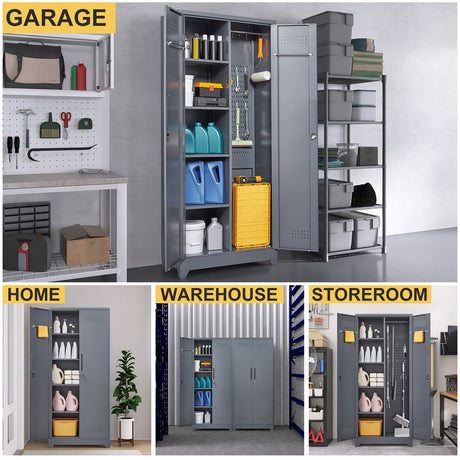 Gray And Metal Storage Cabinet HouseOfZazla
