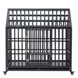 Heavy Duty Dog Crate Lockable Wheels