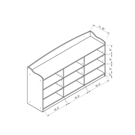 Entryway Shoe Storage Bench, Nine Storage Shelves, Entryway Organizer HouseOfZazla