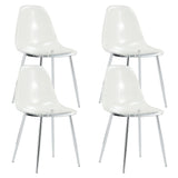Modern Minimalist Transparent Dining Chair - 6-Piece Set