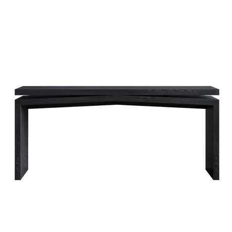 65-Inch Rustic Solid Wood Veneer Console Table HouseOfZazla