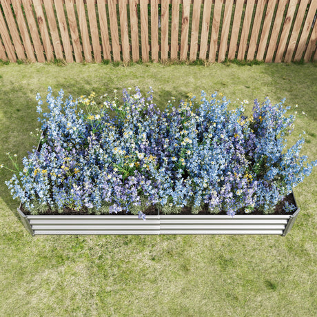 Raised Garden Bed Kit - Metal 7.6x3.7x0.98 ft HouseOfZazla