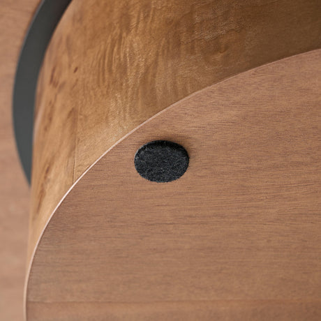 31.49" Burl Wood Veneer Round Coffee Table HouseOfZazla