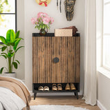 Shoe Cabinet With Doors, 7 Tier Storage Organizer