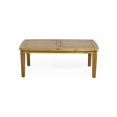 Outdoor Rectangular Coffee Table - Brown HouseOfZazla