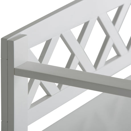 Amherst Solid Wood Entryway Storage Bench in White HouseOfZazla