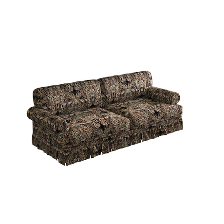 Luxuriously Comfortable Cloud Couch Sofa With Elegant Rolled Arms & Pleated Skirt Design HouseOfZazla