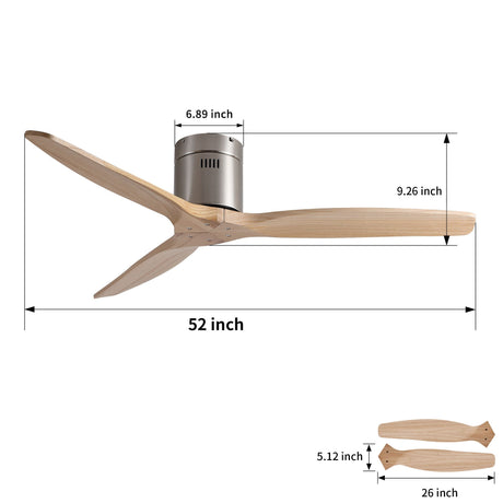 Low Profile Flush Mount Ceiling Fan Without Light HouseOfZazla