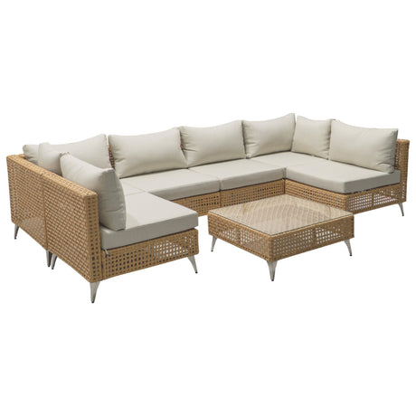 K&K 7-Piece Wicker Patio Furniture Set HouseOfZazla