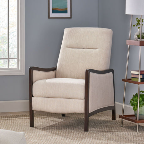 Drury Contemporary Fabric Upholstered Pushback Recliner HouseOfZazla