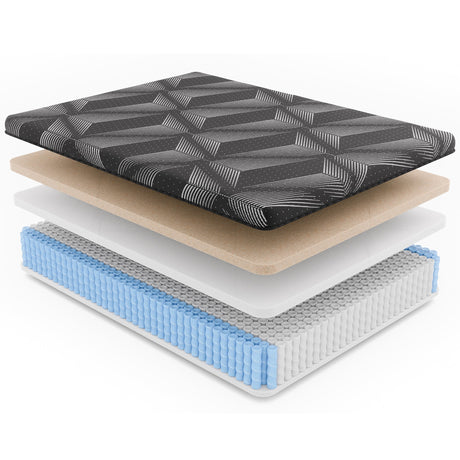 Diamond Matrix King Size Copper Cooling Hybrid Mattress 11-Inch Firm HouseOfZazla