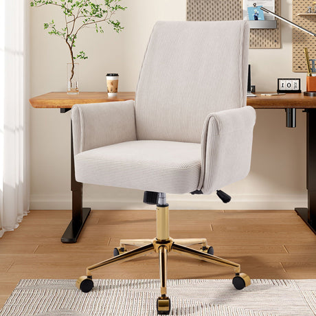Ergonomic Mid-Back Office Chair With Striped Fabric HouseOfZazla