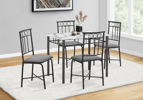 5 Pieces Dining Table Set, Small, Rectangular HouseOfZazla