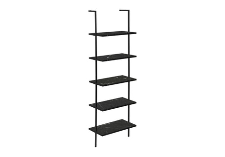 5-Tier Ladder Bookshelf with Marble Look for Office & Home HouseOfZazla