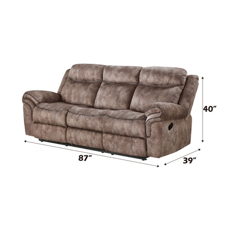 Zubaida Two Tone Recliner Sofa with USB Port and Drop Down Table HouseOfZazla