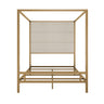 Canopy Bed With Tall Upholstered Headboard, 4 Poster Frame HouseOfZazla