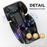 Massage Chair Recliner With Zero Gravity With Full Body Air Pressure - Black