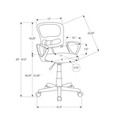 Office Chair, Adjustable Height, Swivel Ergonomic, Armrests